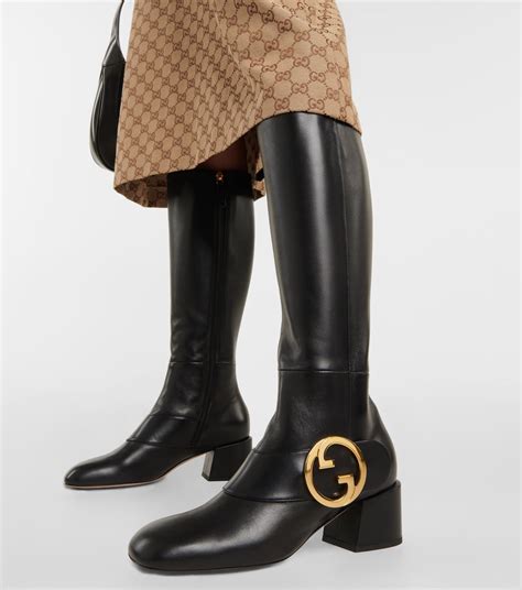 gucci logo boots|gucci boots knee high.